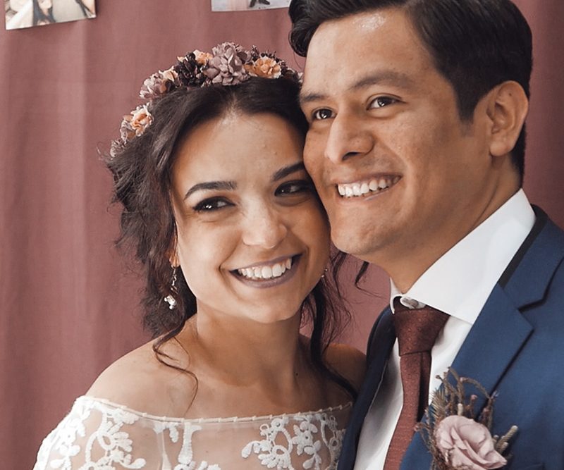 Novios recién casados