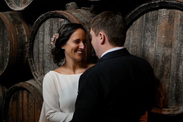 Novia y novio el dia de su boda