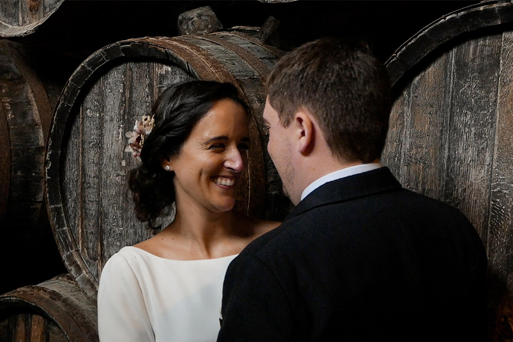 Novia y novio en su boda